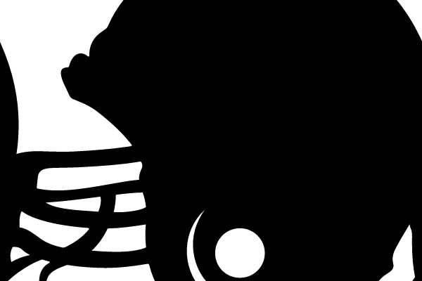 American Football Helmet Silhouette
