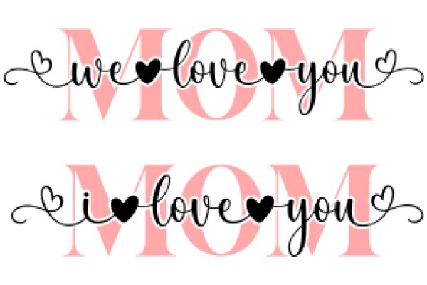 Mom's Affectionate Message: 'We Love You' in a Heartwarming Display of Love and Appreciation