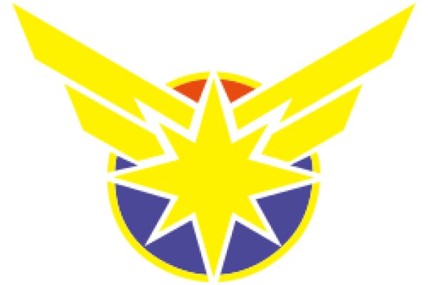 Vibrant Logo Design: A Colorful Emblem with a Yellow Star and Blue Circle