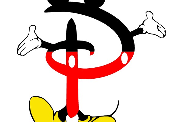Mickey Mouse P Logo