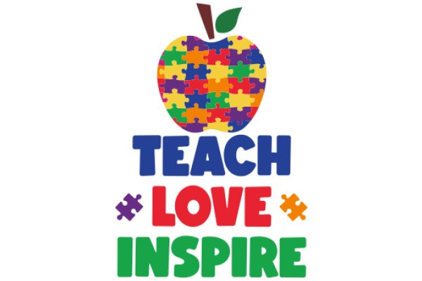 Inspiring Education: A Colorful Apple with a Puzzle Piece