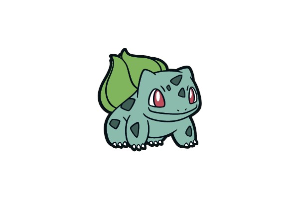 Green and Black Pokémon with Leaf Tail and Pointy Ears