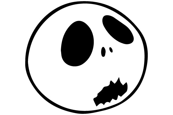 Skull in a Circle: A Simple yet Spooky Illustration