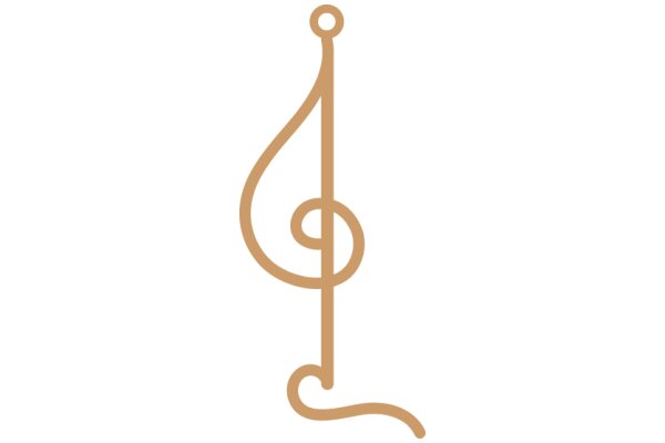 Stylized Brown Logo with a Curved Line and a Swirl