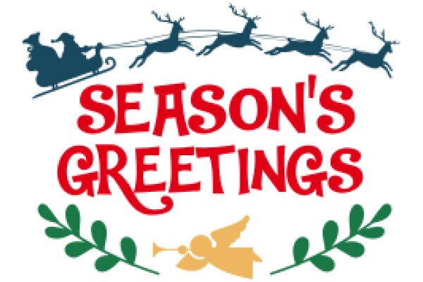 Season's Greetings: A Festive Illustration with Santa, Reindeer, and a Musical Note