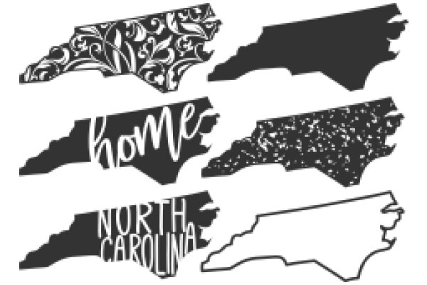A Collection of State Silhouettes with Handwritten Text