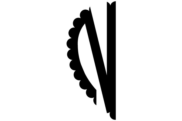 A Scallop-Edged Black Arrow