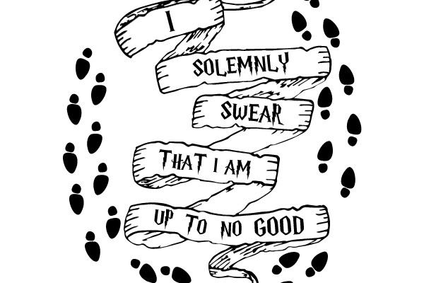 Sworn to mischief: A whimsical oath in doodle form