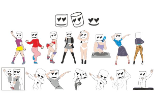 A Blurry Background with a Collection of Colorful Stickers