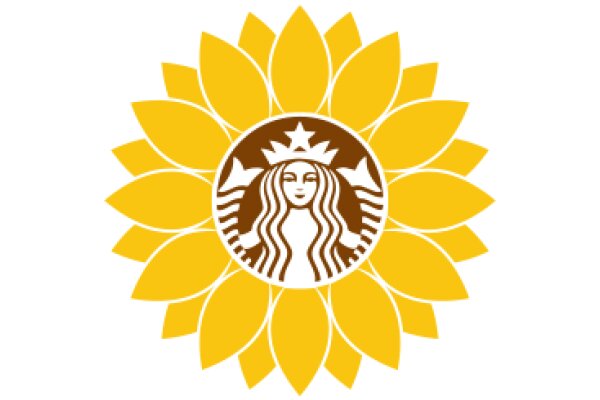 Starbucks Logo with Sunflower Design