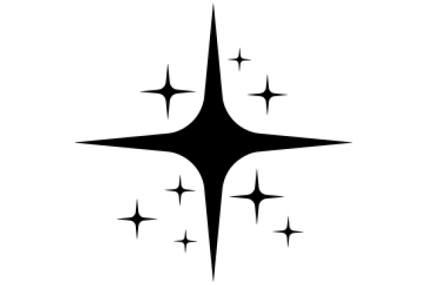 Stylized Starburst with Surrounding Stars