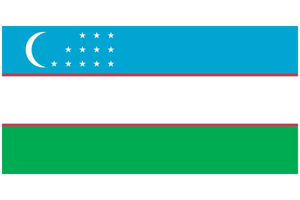 Crescent Moon and Star Flag on a Blue Background, Adjacent to a Green and White Striped Flag