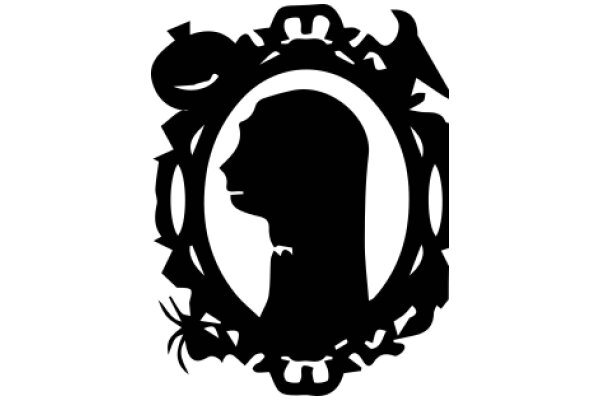 Silhouette of a Person with a Stylized Frame