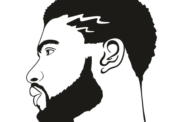 Afro Man Silhouette