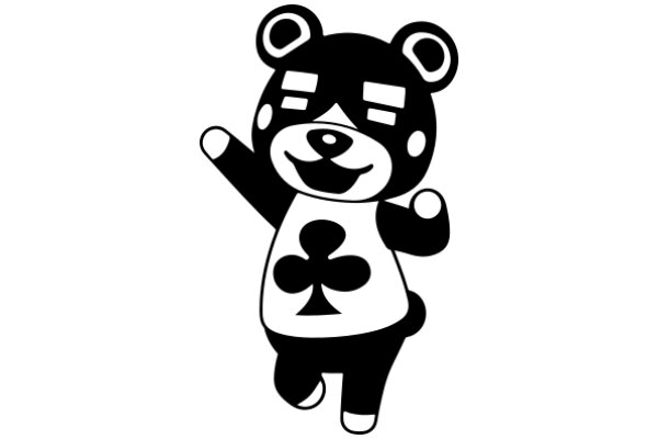 Cartoon of a Cute Bear-like Creature with a Smile and a Clover Shirt