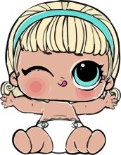 A Cute Cartoon Character with Blonde Hair and Blue Eyes, Wearing a Headband and a White Shirt, Smiling and Winking at the Camera.