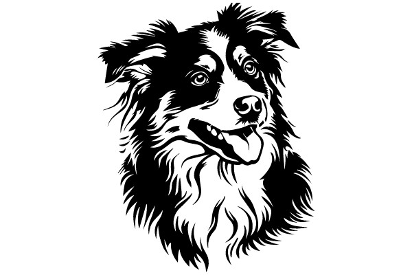 A Stylized Portrait of a Dog's Face