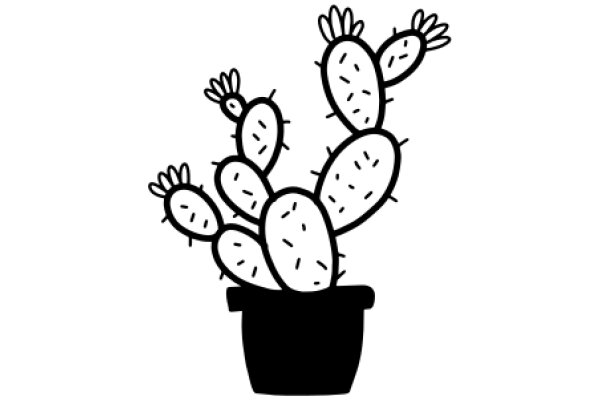 A Whimsical Cactus in a Pot