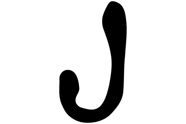 Black Cursive Letter J