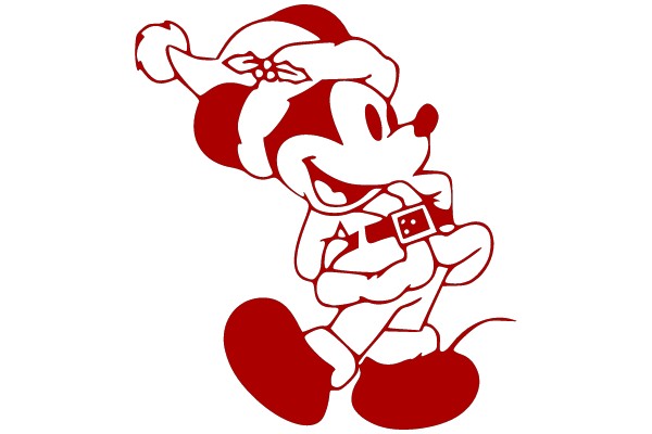 Mickey Mouse in a Santa Claus Costume