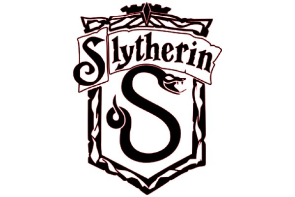 Stylized Logo for 'Slytherin' with a Snake Design