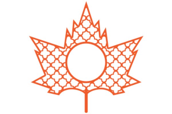 Vibrant Orange Maple Leaf Design