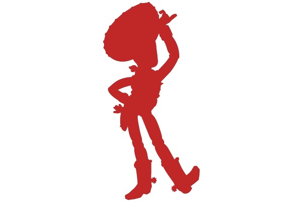 Silhouette of a Dressed-Up Character