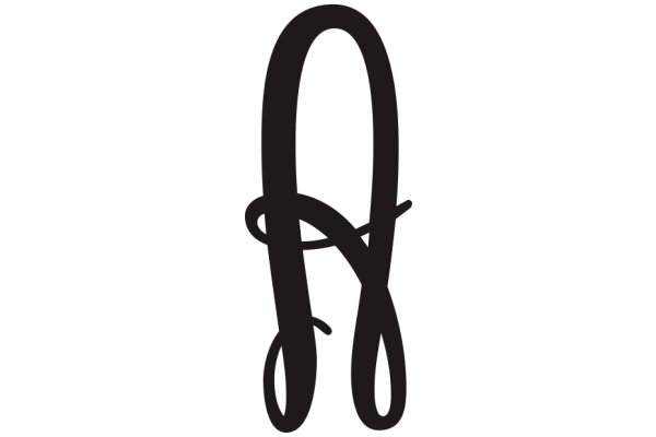 Stylized Black Letter 'Y' with Scissors Design
