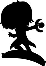 Silhouette of a Character with a Banana