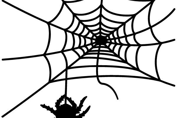 Spooky Spider Web Clip Art