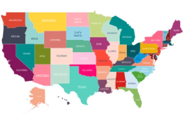 Colorful State Map of the United States