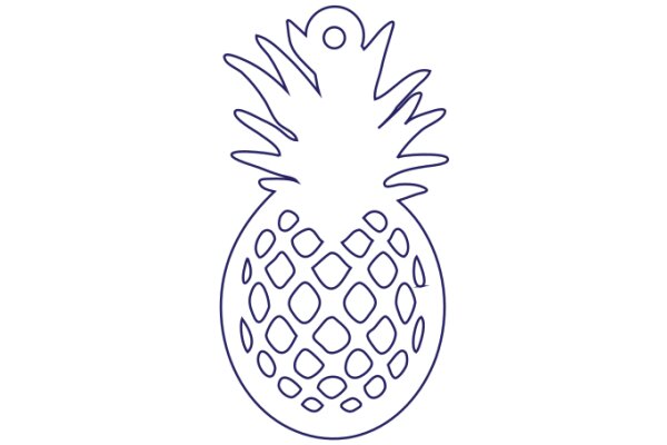 Stylized Pineapple Icon with Circular Patterns