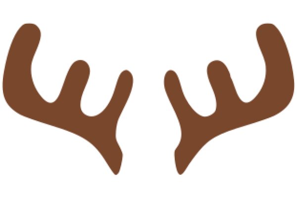 Simplistic Brown Deer Silhouette on White Background