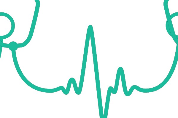 Stethoscope and ECG Line