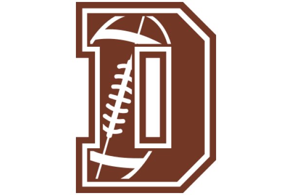 A Logo for a Sports Team: A Brown 'D' with a Football Inside