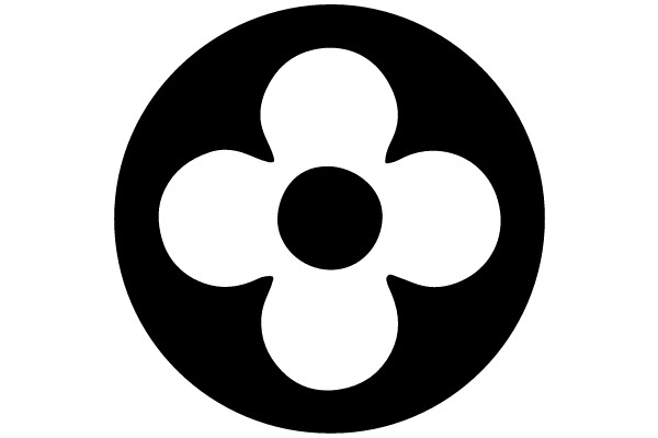 Floral Symbol within Circular Boundary