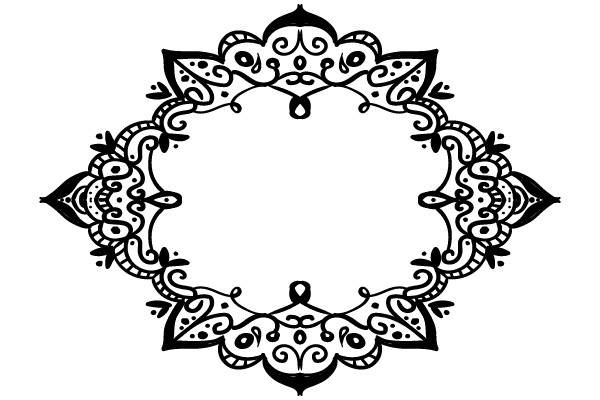 Vintage Ornamental Frame with Flourishes