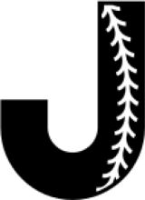 A Simple Logo: The Letter 'J' with a Baseball Stitch