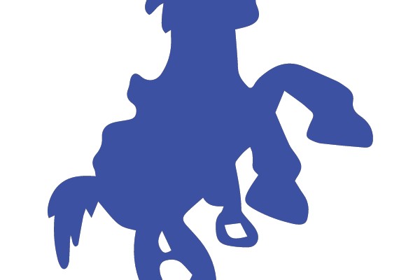 Blue Pegasus Silhouette