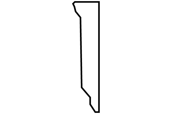 Rectangular Outline with Diagonal Lines