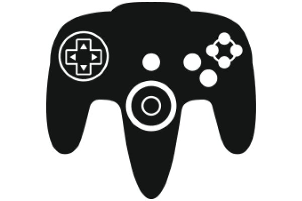 A Stylized Gaming Controller with Symbols and Buttons