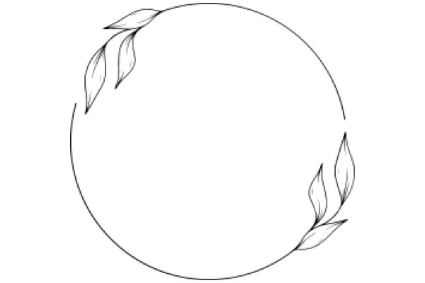 Simplicity in Art: ALeafy Branch and Circle