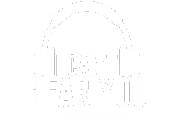 Earphones and Text Logo
