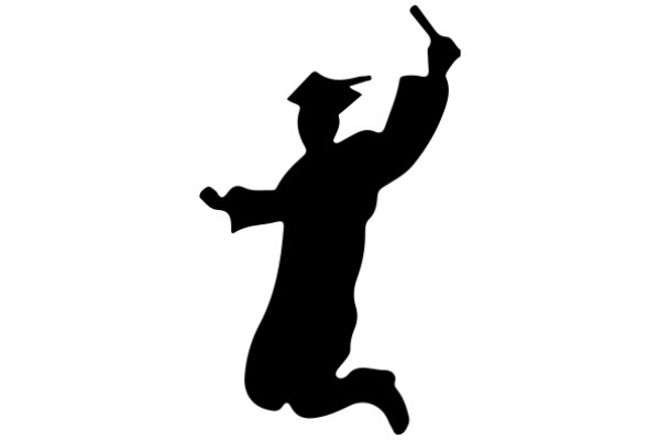 Silhouette of a Graduate in Silhouette
