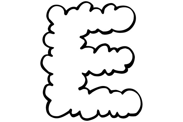 Cloudy Letter E