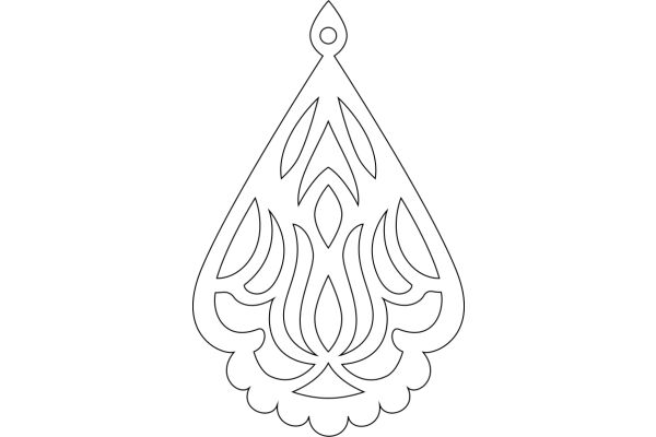 Stylized Artwork: A Detailed Line Drawing of a Decorative Pattern