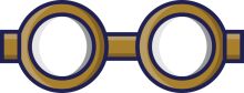 Stylish Eyeglasses with Round Lenses and Gold Frames