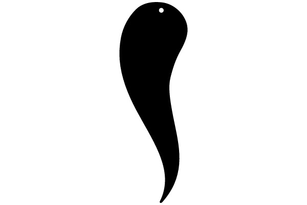 Black Teardrop with Hole
