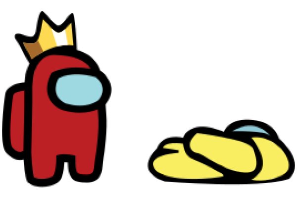 A Playful Scene: A Red Character and a Yellow Character in a White Background
