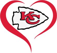 Kansas City Chiefs Logo in a Heart Shape